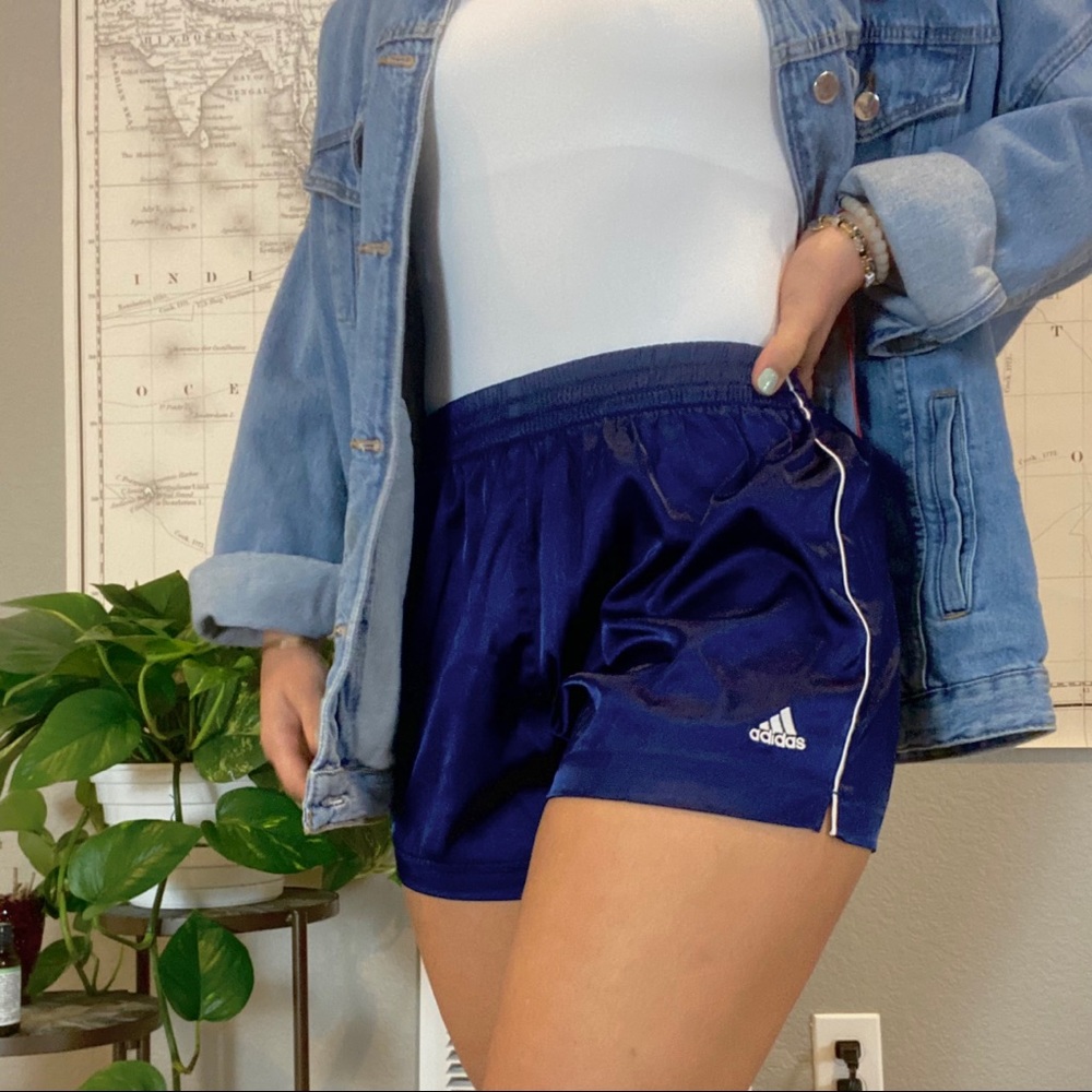 Adidas Vintage Royal Blue Nylon Shorts